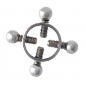 Серебристые зажимы для сосков на винтах - ToyFa - купить с доставкой в Новокузнецке