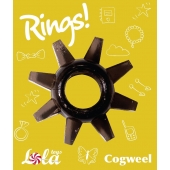 Чёрное эрекционное кольцо Rings Cogweel - Lola Games - в Новокузнецке купить с доставкой