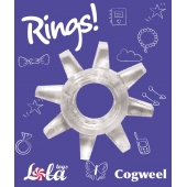 Прозрачное эрекционное кольцо Rings Cogweel - Lola Games - в Новокузнецке купить с доставкой