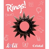 Чёрное эрекционное кольцо Rings Cristal - Lola Games - в Новокузнецке купить с доставкой