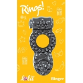 Чёрное эрекционное кольцо Rings Ringer - Lola Games - в Новокузнецке купить с доставкой