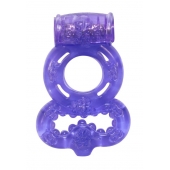 Фиолетовое эрекционное кольцо Rings Treadle с подхватом - Lola Games - в Новокузнецке купить с доставкой