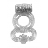 Прозрачное эрекционное кольцо Rings Treadle с подхватом - Lola Games - в Новокузнецке купить с доставкой