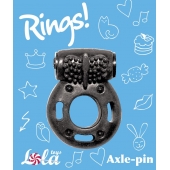 Черное эрекционное кольцо с вибрацией Rings Axle-pin - Lola Games - в Новокузнецке купить с доставкой