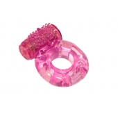 Розовое эрекционное кольцо с вибрацией Rings Axle-pin - Lola Games - в Новокузнецке купить с доставкой