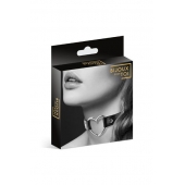 Чёрный чокер с кольцом в форме сердца - Bijoux Pour Toi - купить с доставкой в Новокузнецке