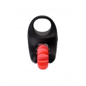 Чёрно-красное эрекционное виброкольцо Erotist - Erotist Adult Toys - в Новокузнецке купить с доставкой