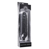 Чёрная увеличивающая насадка на член Mamba Cock Sheath Packaged - 16,5 см. - XR Brands - в Новокузнецке купить с доставкой
