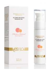 Универсальный массажный гель-смазка Allover Delicious Massage Gel с ароматом персика и аброкоса - 50 мл. - YESforLOV - купить с доставкой в Новокузнецке