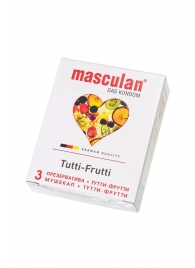 Жёлтые презервативы Masculan Ultra Tutti-Frutti с фруктовым ароматом - 3 шт. - Masculan - купить с доставкой в Новокузнецке