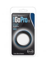 Черно-синее эрекционное кольцо Silicone Go Pro Cock Ring - Blush Novelties - в Новокузнецке купить с доставкой