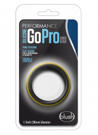 Черно-желтое силиконовое эрекционное кольцо Silicone Go Pro Cock Ring - Blush Novelties - в Новокузнецке купить с доставкой