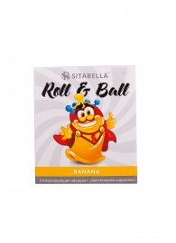 Стимулирующий презерватив-насадка Roll   Ball Banana - Sitabella - купить с доставкой в Новокузнецке