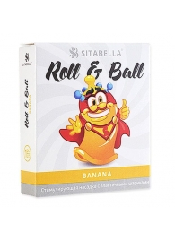 Стимулирующий презерватив-насадка Roll   Ball Banana - Sitabella - купить с доставкой в Новокузнецке