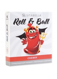 Стимулирующий презерватив-насадка Roll   Ball Cherry - Sitabella - купить с доставкой в Новокузнецке