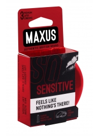 Ультратонкие презервативы в железном кейсе MAXUS Sensitive - 3 шт. - Maxus - купить с доставкой в Новокузнецке