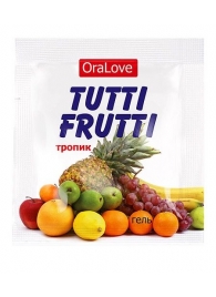 Пробник гель-смазки Tutti-frutti со вкусом тропических фруктов - 4 гр. - Биоритм - купить с доставкой в Новокузнецке