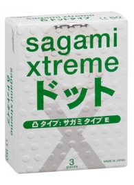 Презервативы Sagami Xtreme SUPER DOTS с точками - 3 шт. - Sagami - купить с доставкой в Новокузнецке