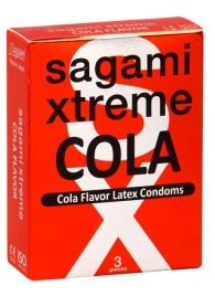 Ароматизированные презервативы Sagami Xtreme COLA - 3 шт. - Sagami - купить с доставкой в Новокузнецке