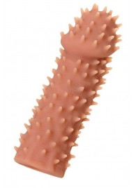 Телесная реалистичная насадка KOKOS Extreme Sleeve 07 с дополнительной стимуляцией - 12,7 см. - KOKOS - в Новокузнецке купить с доставкой