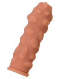 Телесная реалистичная насадка KOKOS Extreme Sleeve 11 с дополнительной стимуляцией - 12,7 см. - KOKOS - в Новокузнецке купить с доставкой Телесная реалистичная насадка KOKOS Extreme Sleeve 11 с дополнительной стимуляцией - 12,7 см. - KOKOS - в Новокузнецке купить с доставкой