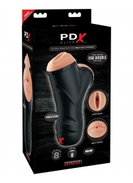 Мастурбатор в колбе с двумя тоннелями Double Penetration Vibrating Stroker - Pipedream - в Новокузнецке купить с доставкой