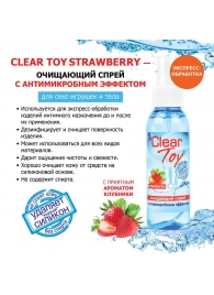 Очищающий спрей для игрушек CLEAR TOY Strawberry - 100 мл. - Биоритм - купить с доставкой в Новокузнецке