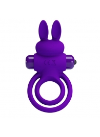 Фиолетовое эрекционное кольцо с вибростимуляцией клитора Vibrant Penis Ring III - Baile - в Новокузнецке купить с доставкой