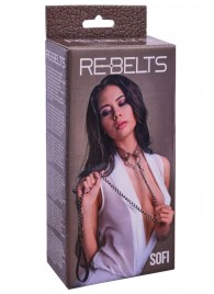 Коричневый поводок и чокер с кольцом Sofi - Rebelts - купить с доставкой в Новокузнецке