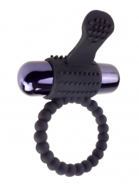Черное эрекционное виброкольцо Vibrating Silicone Super Ring - Pipedream - в Новокузнецке купить с доставкой