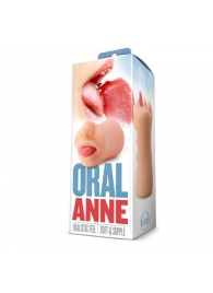 Телесный мастурбатор-ротик с язычком Oral Anne - Blush Novelties - в Новокузнецке купить с доставкой