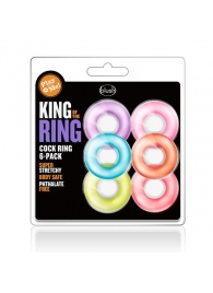 Набор из 6 эрекционных колец King of the Ring - Blush Novelties - в Новокузнецке купить с доставкой