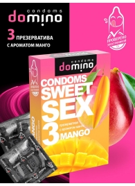 Презервативы для орального секса DOMINO Sweet Sex с ароматом манго - 3 шт. - Domino - купить с доставкой в Новокузнецке
