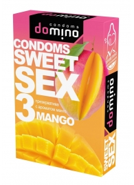 Презервативы для орального секса DOMINO Sweet Sex с ароматом манго - 3 шт. - Domino - купить с доставкой в Новокузнецке