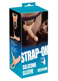 Силиконовый полый страпон на ремнях Silicone Strap-on - 16 см. - Orion - купить с доставкой в Новокузнецке