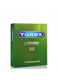 Текстурированные презервативы Torex  С точками  - 3 шт. - Torex - купить с доставкой в Новокузнецке