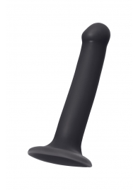 Черный фаллос на присоске Silicone Bendable Dildo M - 18 см. - Strap-on-me - купить с доставкой в Новокузнецке