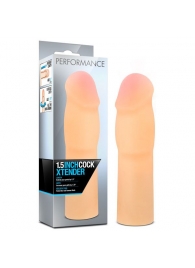 Телесная насадка-удлинитель на пенис PERFORMANCE 1.5INCH COCK XTENDER - 16 см. - Blush Novelties - в Новокузнецке купить с доставкой