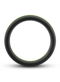 Черно-зеленое эрекционное кольцо Silicone Go Pro Cock Ring - Blush Novelties - в Новокузнецке купить с доставкой