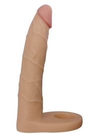 Телесная насадка-фаллоимитатор для двойного проникновения - 17 см. - Lovetoy - купить с доставкой в Новокузнецке