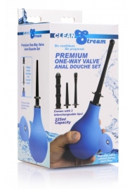 Анальный душ с 3 насадками Premium One-way Valve Anal Douche Set - XR Brands - купить с доставкой в Новокузнецке