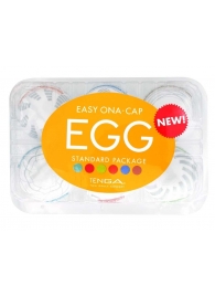 Набор из 6 мастурбаторов Tenga EGG Easy Beat с различным рельефом - Tenga - в Новокузнецке купить с доставкой