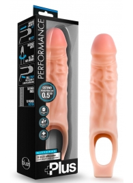 Телесный реалистичный фаллоудлинитель 9 Inch Silicone Cock Sheath Penis Extender - 22,86 см. - Blush Novelties - в Новокузнецке купить с доставкой