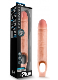 Телесный реалистичный фаллоудлинитель 10 Inch Silicone Cock Sheath Penis Extender - 25,4 см. - Blush Novelties - в Новокузнецке купить с доставкой