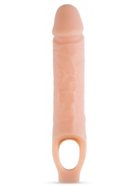 Телесный реалистичный фаллоудлинитель 10 Inch Silicone Cock Sheath Penis Extender - 25,4 см. - Blush Novelties - в Новокузнецке купить с доставкой