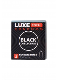 Черные презервативы LUXE Royal Black Collection - 3 шт. - Luxe - купить с доставкой в Новокузнецке