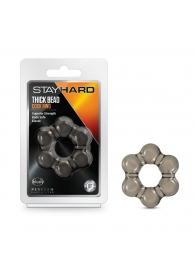 Дымчатое эрекционное кольцо Stay Hard Thick Bead Cock Ring - Blush Novelties - в Новокузнецке купить с доставкой