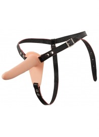 Телесный поясной страпон с вибрацией Vibrating Strap-On - 15,7 см. - Orion - купить с доставкой в Новокузнецке