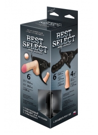 Черный пояс для женщин BEST SELECT с 3 насадками - LOVETOY (А-Полимер) - купить с доставкой в Новокузнецке