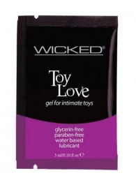 Лубрикант на водной основе для использования с игрушками WICKED Toy Love - 3 мл. - Wicked - купить с доставкой в Новокузнецке